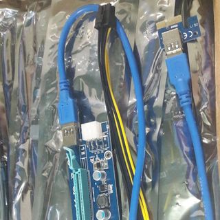 Riser PCI-Ex 1x-16x bản mới nhất 2017 - 009s có led
