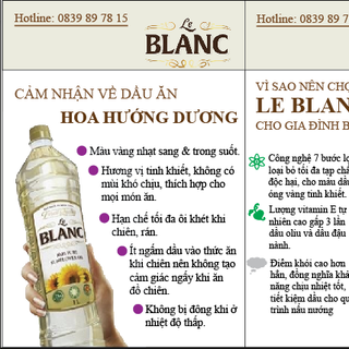 DẦU ĂN HOA HƯỚNG DƯƠNG SẠCH