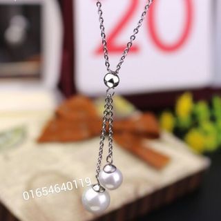 Dây chuyền bi kết hợp ngọc trai 2