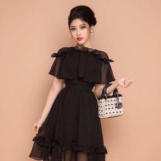 Đầm xòe voan dự tiệc 2162