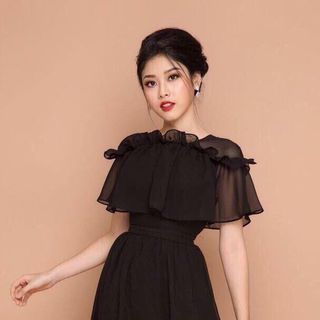 Đầm xòe voan dự tiệc 2162