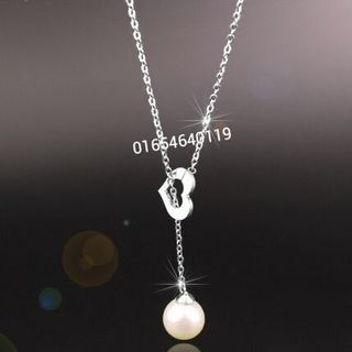 Dây chuyền tim - ngọc trai