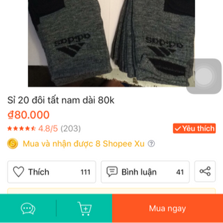 sỉ 20 đôi tất nam cao cổ
