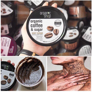 Tẩy da chết body cafe organic của Nga