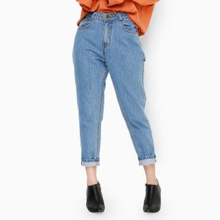 Quần Jean Baggy nữ màu xanh