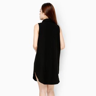 Đầm thời trang form dài dáng vest trẻ trung màu đen