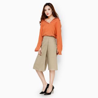 Quần Culottes ống xòe cách điệu mẫu 1