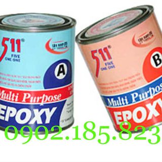 Keo dán đá cấy sắt bulong Epoxy 511 11kg