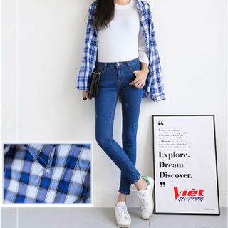 Giá Thanh lýÁo Sơ Mi Caro nữ cao cấp-SM1001