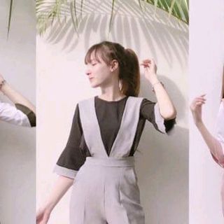 sét quần yếm áo tay loe