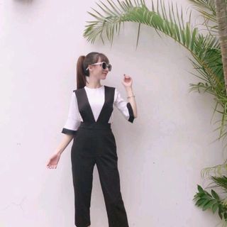 sét quần yếm áo tay loe