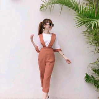 sét quần yếm áo tay loe