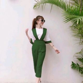sét quần yếm áo tay loe