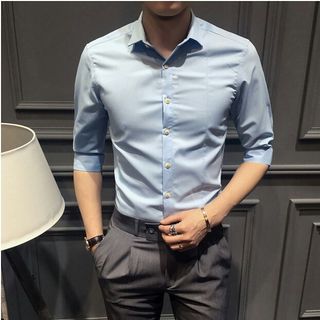 Áo sơ mi nam tay lỡ