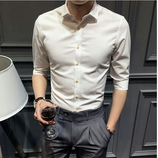 Áo sơ mi nam tay lỡ