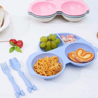 Bộ bát ăn dặm lúa mạch kèm dĩa thìa