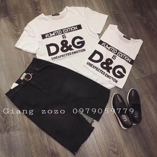 Set áo phông kèm chân váy bò