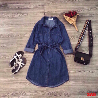Đầm sơ mi jean