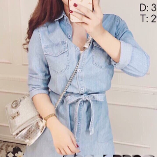 Đầm sơ mi jean