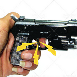 bật lửa súng giật điện đèn pin mã 27