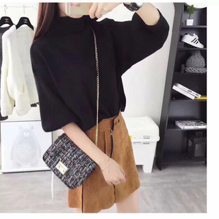 áo len tay bồng cổ cao