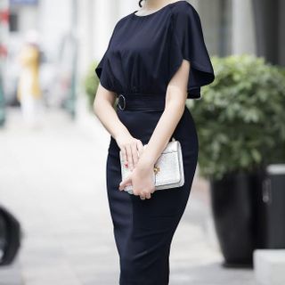 Đầm body đen công sở sang trọng 2078