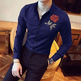 Sơ mi nam thêu hoa
