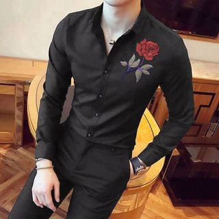 Sơ mi nam thêu hoa