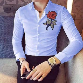 Sơ mi nam thêu hoa