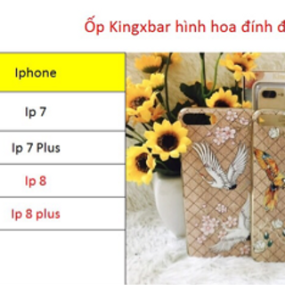 Ốp Kingxbar hình hoa đính đá cho Iphone