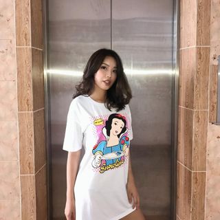 Đầm suông in hình 3D dễ thương 2183