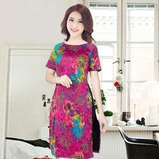 áo dài cách tân họa tiết