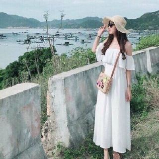 Đầm Maxi trễ vai
