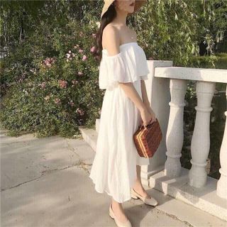 Đầm Maxi trễ vai