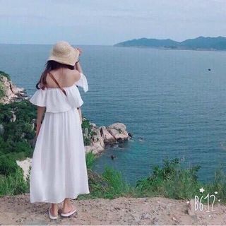 Đầm Maxi trễ vai