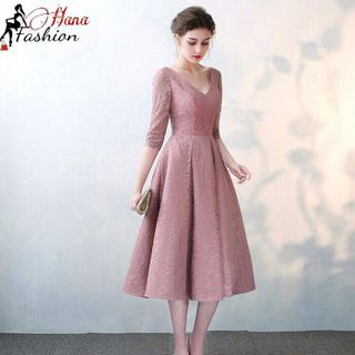 Đầm Xòe Ren Tay Lỡ