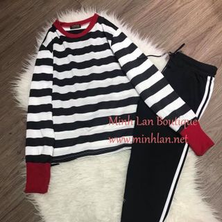 Set bộ quần thun áo sọc