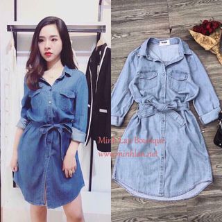 Đầm sơ mi jean