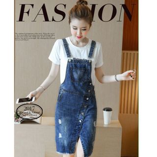 Đầm Jean Yếm Cut-out Tà Xẻ V
