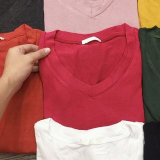 áo cổ tim thun lụa