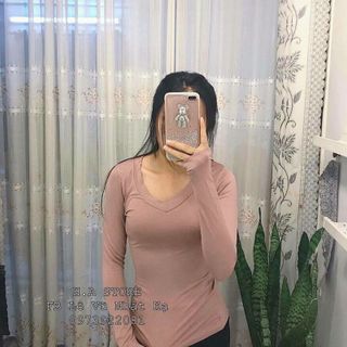 áo cổ tim thun lụa