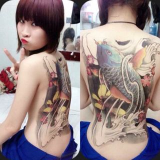 tattoo kín lưng size 35x50cm