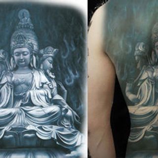 tattoo kín lưng size 35x50cm