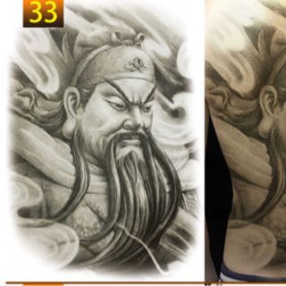tattoo kín lưng size 35x50cm