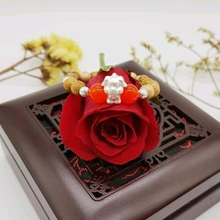 Vòng Dâu Tằm chamr Giáp Bạc - 005