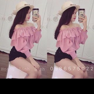 áo trể vai tay dài