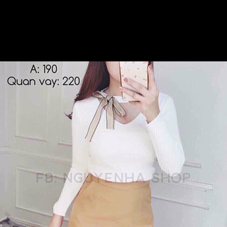 áo kiểu nữ nơ cổ