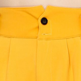 Quần thời trang ống rộng culottes màu vàng