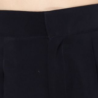 Quần thời trang ống rộng culottes màu xanh đen
