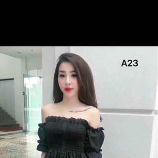 áo bẹt vai tay bo